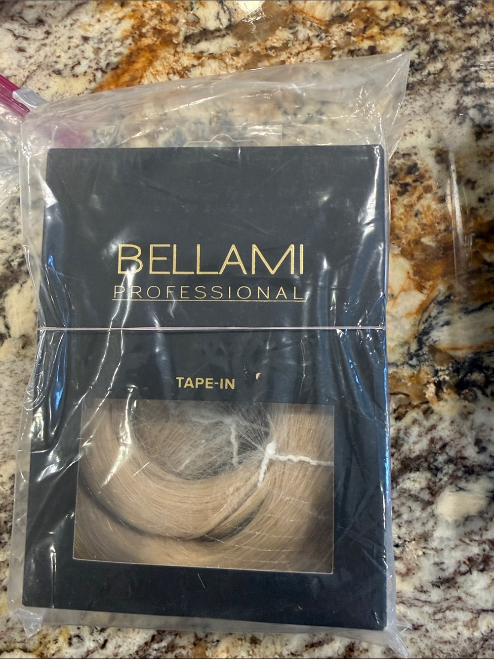 Bellami Tape-In Hair Extensions - 22” walnut Brow/Ash blonde #3/#60 rooted NWT